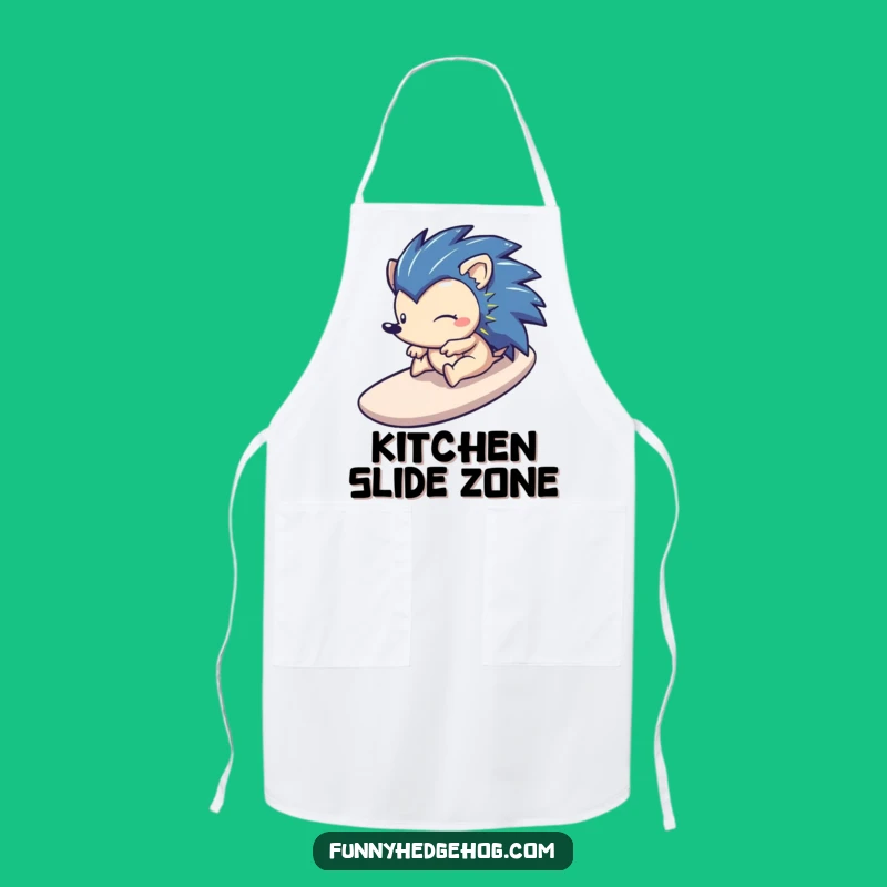 Funny Hedgehog Slide Apron - Thrilling Kitchen Fun for Chefs