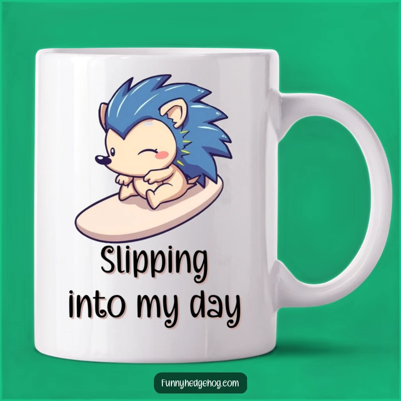 Funny Hedgehog Slide Mug - Thrilling & Hilarious Gift for Playful People