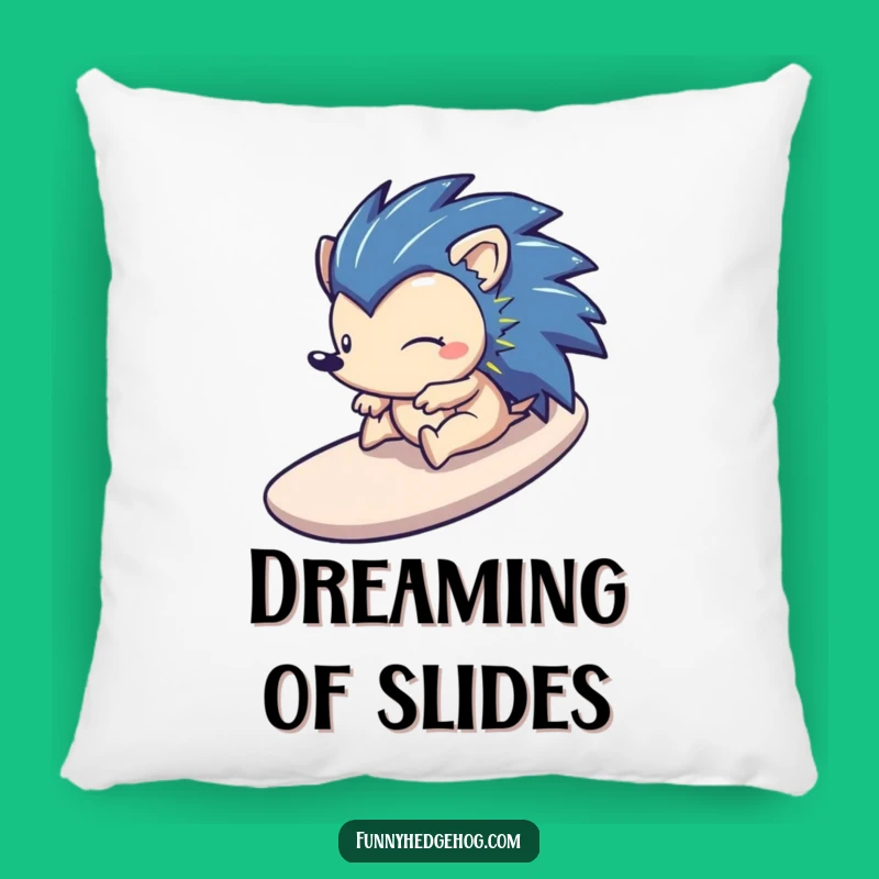 Funny Hedgehog Slide Pillow - Soft Comfort with a Thrilling Twist