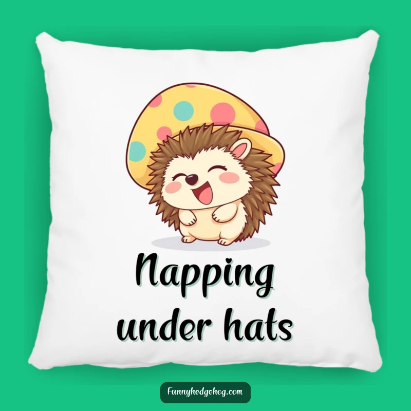 Funny Hedgehog Hat Pillow - Soft Comfort with a Giggling Twist