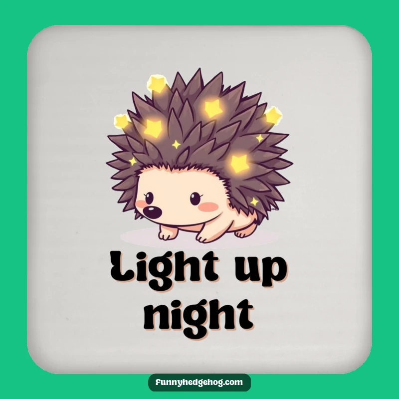 Funny Hedgehog Firefly Coasters: Protect Surfaces with Magical Flair