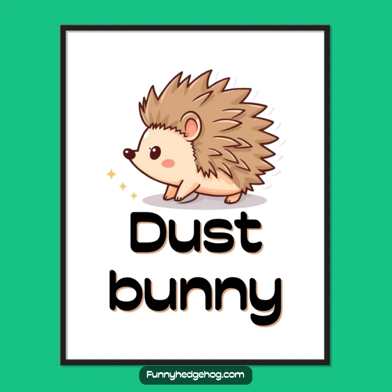 Funny Hedgehog Spin Poster: Dazzling Wall Art for Whimsical Decor