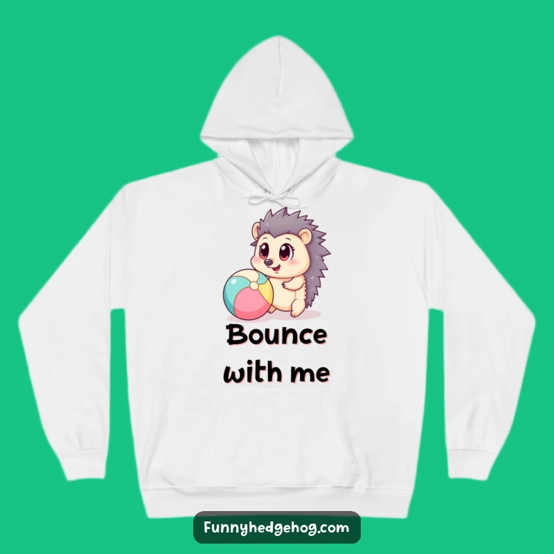 Funny Hedgehog Beach Ball Hoodie - Cozy & Playful Warmth for All