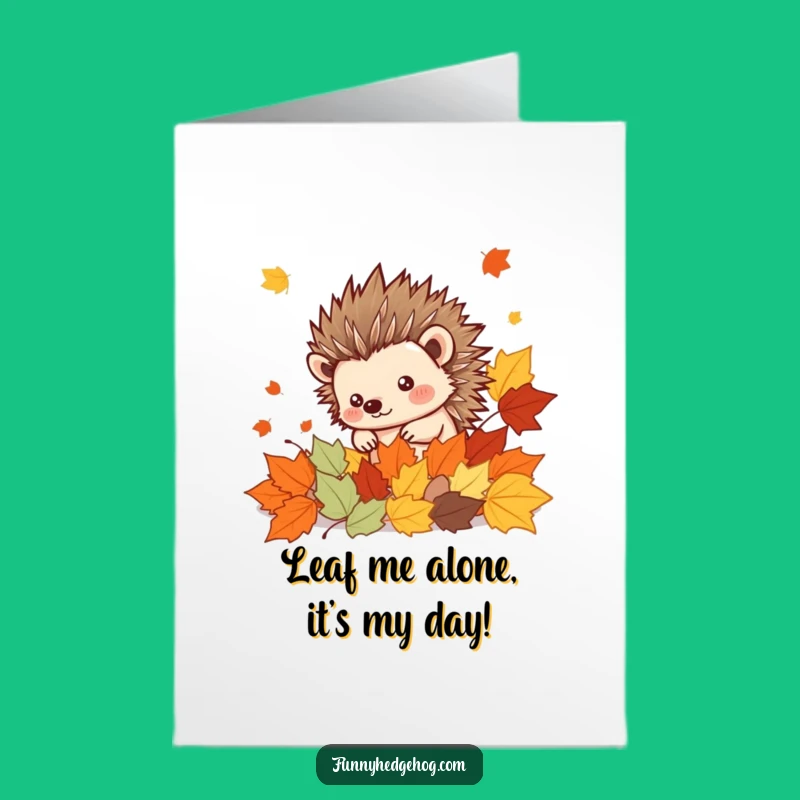Free Printable Hedgehog Birthday Card: Spiky Kawaii Fun for a Leafy Celebration