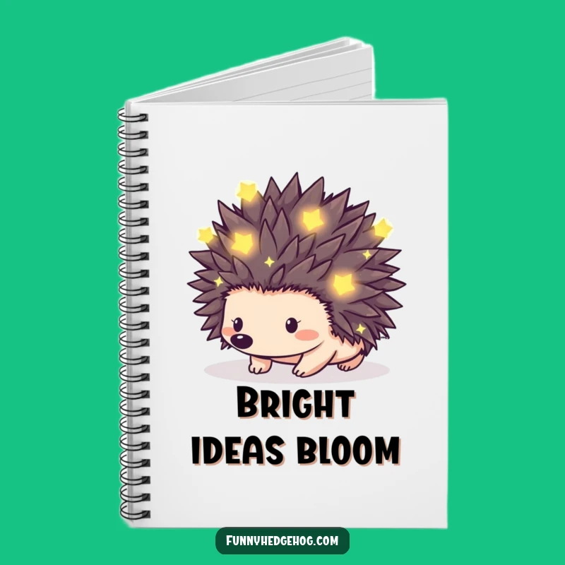 Funny Hedgehog Firefly Notebook: Capture Ideas with Magical Sparkle