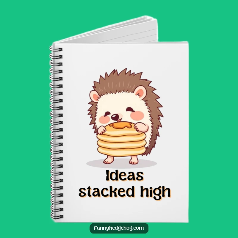 Funny Hedgehog Pancake Notebook - Jot Down Your Funny Ideas