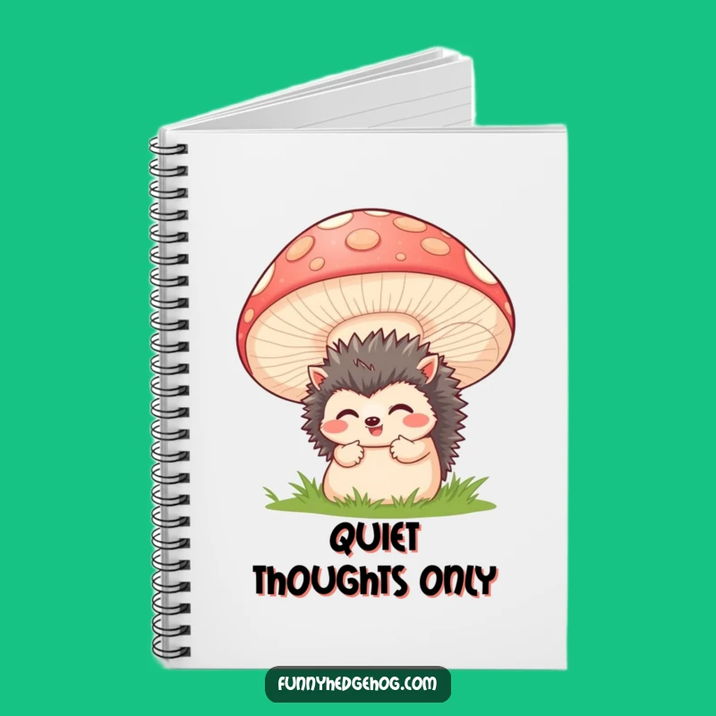 Funny Hedgehog Notebook: Jot Down Ideas with Shy Woodland Charm