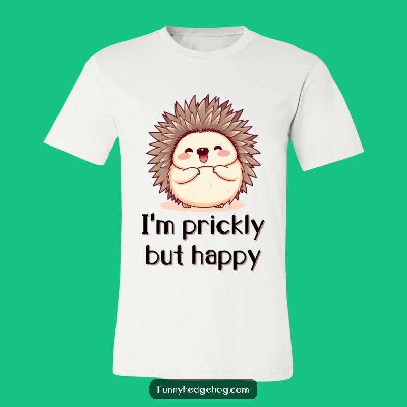 Funny Happy Hedgehog T-Shirt, Unfurling Joy, Ideal Comical Gift