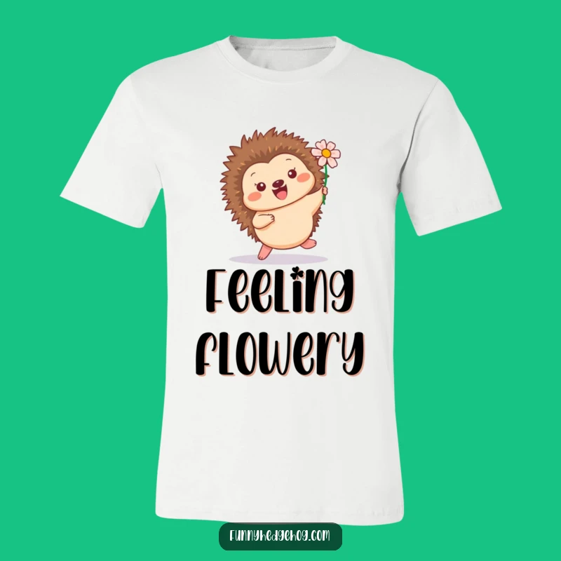Funny Hopping Hedgehog T-Shirt: Playful & Cheerful Woodland Tee