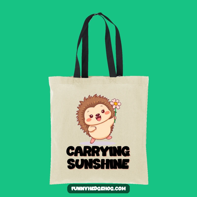 Funny Hedgehog Tote Bag: Carry Joy & Playful Charm Everywhere
