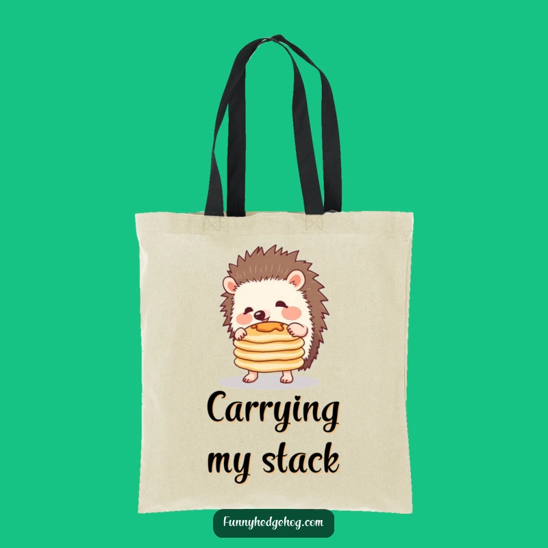 Funny Hedgehog Pancake Tote Bag - Carry Your Laughs & Essentials in Style